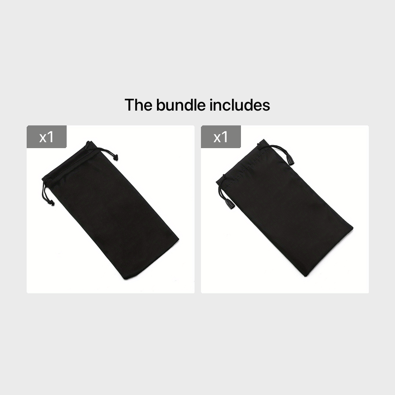 1pc Glasses Bag Protective Sleeve Bag Mirror Cloth Sunglasses Bag For Men