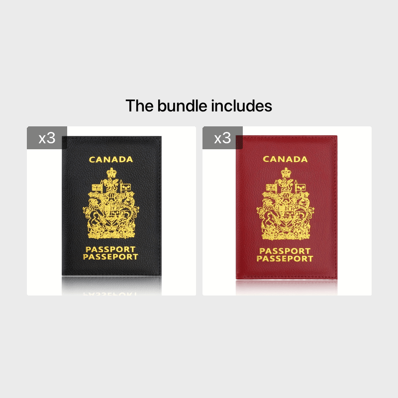 Colorful Canada Passport Cover Holder Wallet