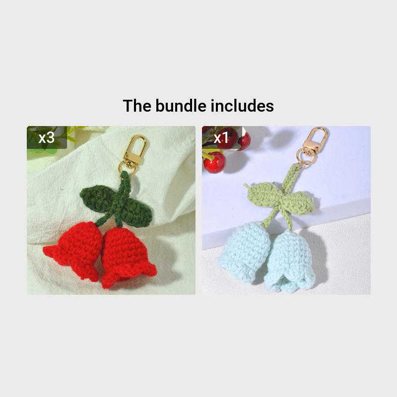 Woven Wrist Strap Keychain Floral Knitting Key Accessories - Temu