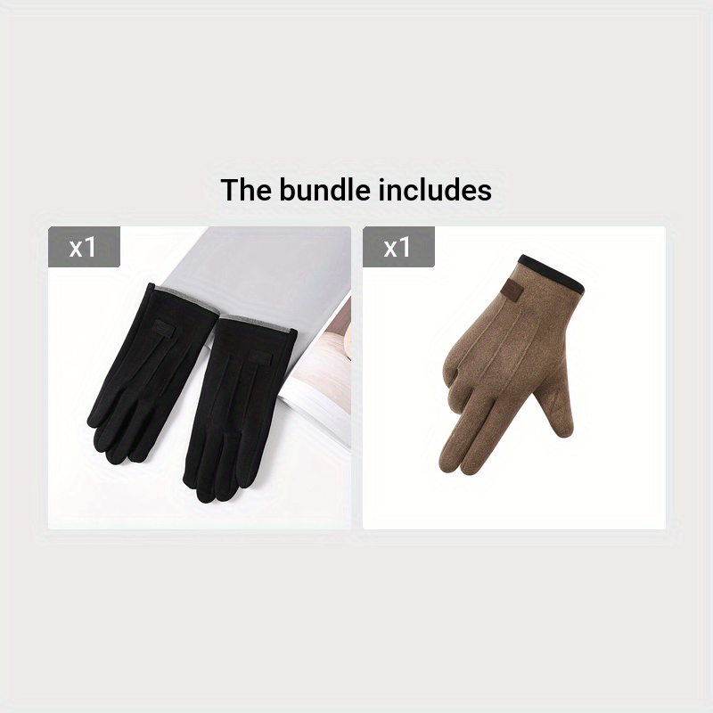 Outdoor Rabbit Velvet Touch Screen Gloves Thick Windproof Warm Gloves