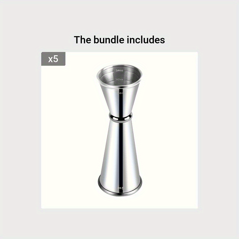 2 Ounces (about 56.7 Grams)1 Ounce (about 28.3 Grams)-Cocktail Shaker,  Stainless Steel Rod Alcohol Measuring Tool