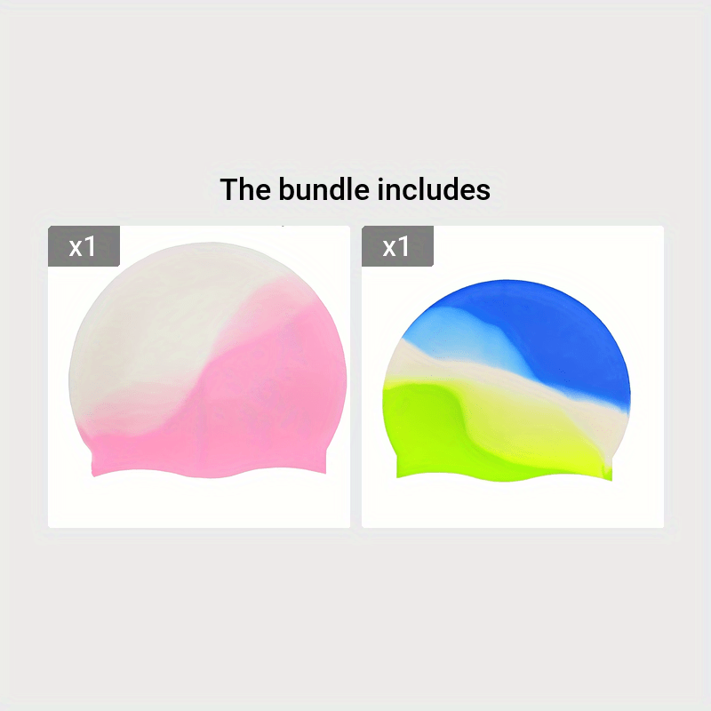 RUIJIE 2 Pièces Bonnet de Bain Enfants, Bonnet Piscine Fille, Bonnet de Bain  Silicone Elastique, Bonnet de Bain Cheveux Long et Courts, Imperméable et  Hypoallergénique, Bonnet de Bain Fille Enfants : 