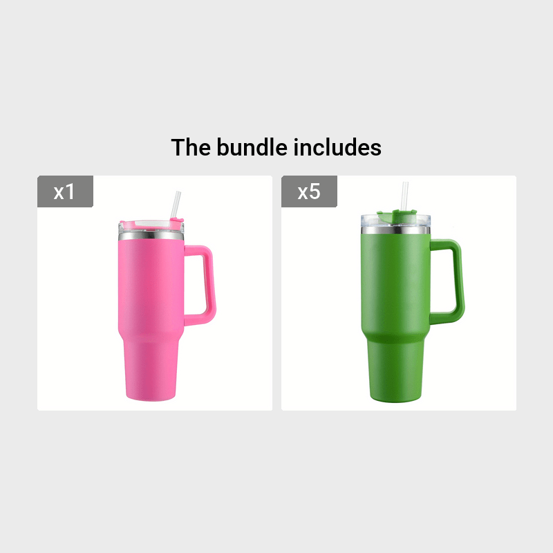 Straw Tumbler Reusable Vacuum Tumbler Straw Insulated Double - Temu Italy