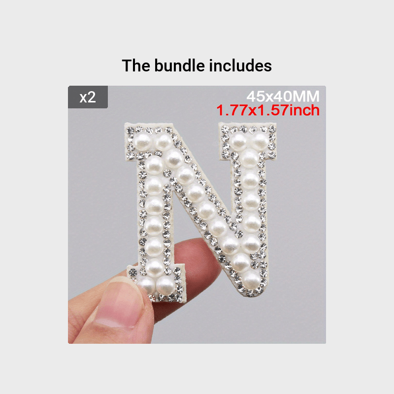  52 Pieces Self Adhesive Pearl Rhinestone Letter Patches A-Z  Bling Rhinestone Letter Stickers Glitter Rhinestone Alphabet Appliques  Initial Letter Sticker for DIY Clothes Bags Hats (White, Pink) : Arts,  Crafts 
