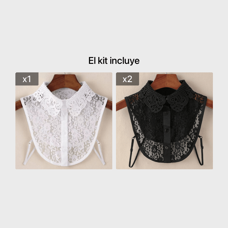 Encaje Blanco Cuello Falso Moda Cuello Falso Desmontable - Temu