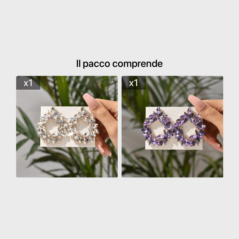 TENDYCOCO Orecchini Rotondi Con Strass Per Donna – Design Geometrico Chic, Gioielli Per Cerimonie