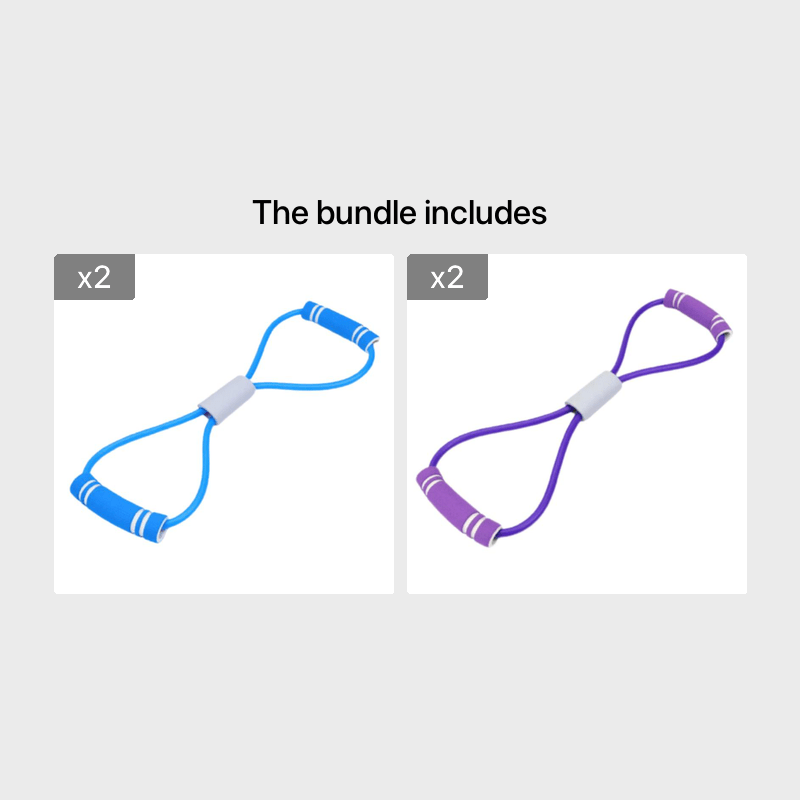 FYY Figure 8 Resistance Bands, Yoga Resistance Band Stretch Fitness Band,  Pull Rope, Chest Arm and Shoulder Stretch Bands Exercise Equipment for Home