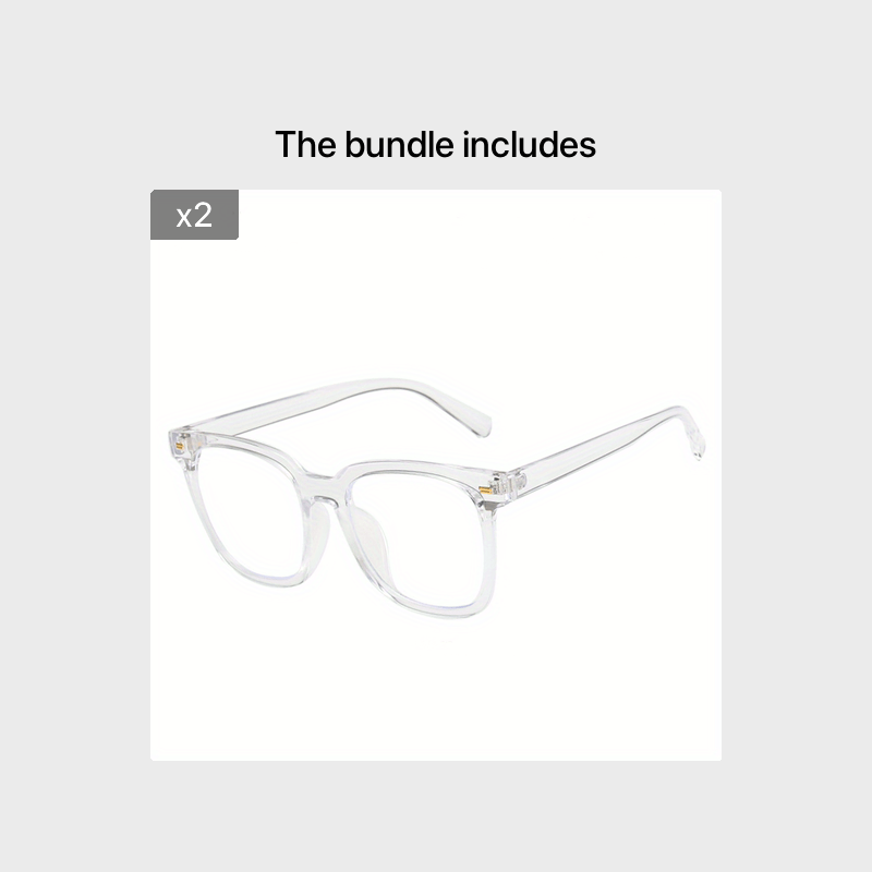 Thick Oversized Square Computer Glasses UV400 Protection