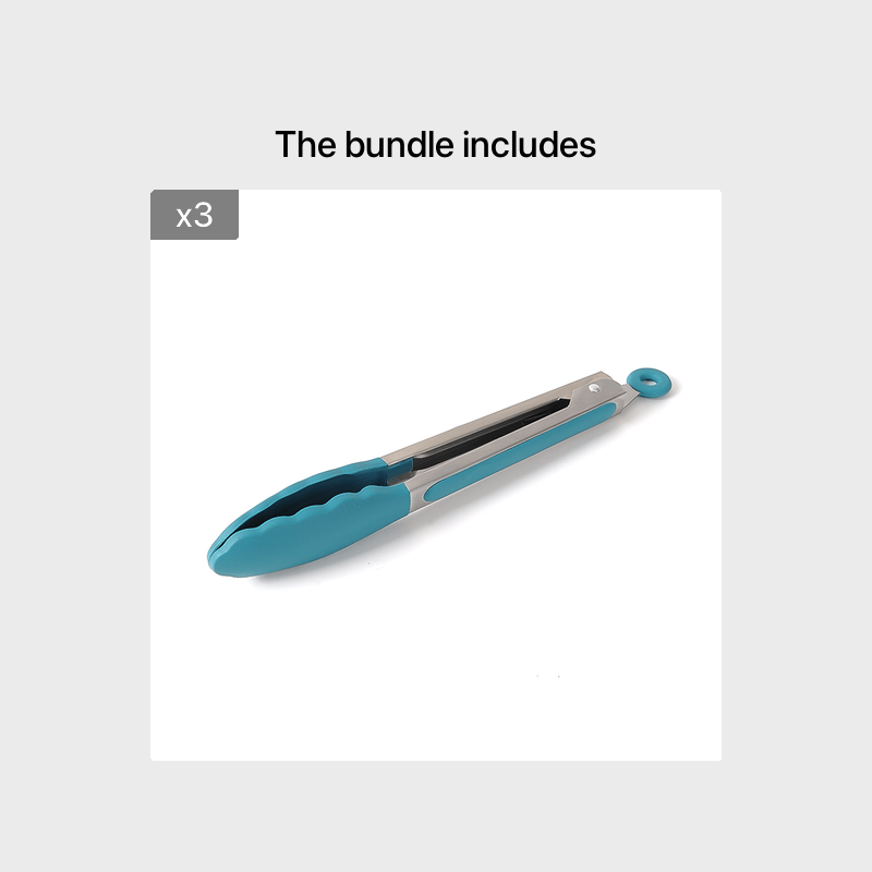 2 Pinze Da Cucina In Acciaio Inox Con Manico Silicone - Anticalore 480°C E Blocco