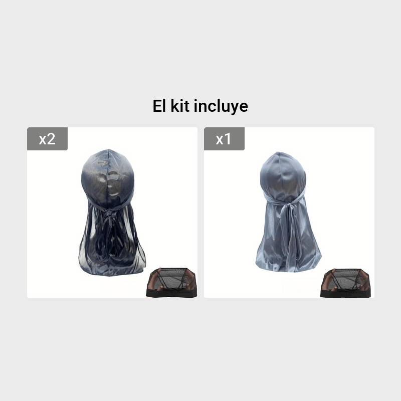 Pañuelos de punto de satén sedoso para hombre, turbante de encaje, Durag  Doo, pañuelo para la cabeza de motorista, suave, accesorios para el cabello  - AliExpress