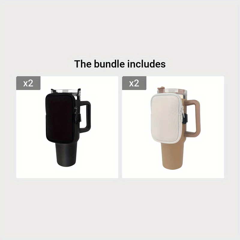 Portable Diving Material Tumbler Pouch With Pocket For - Temu