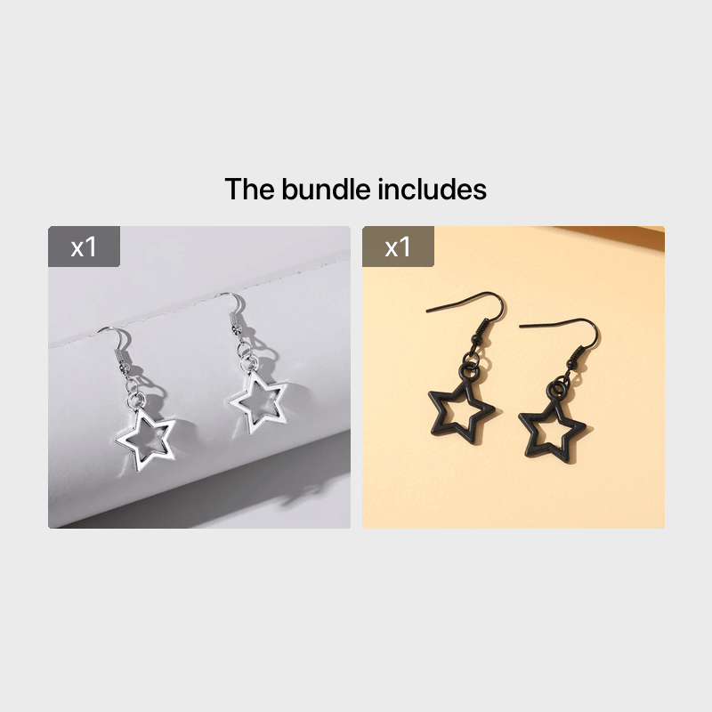 Hollow Star Shape Drop Earrings for Daily Wear