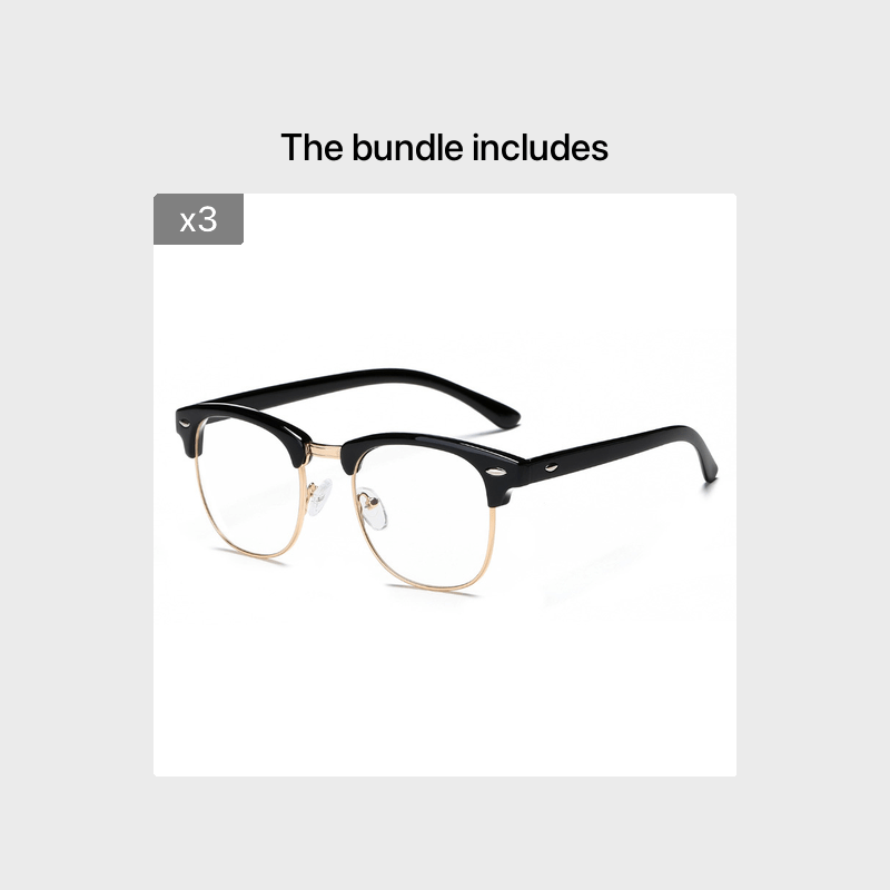 Women's Semi Rimless Light Blocking Glasses Frame