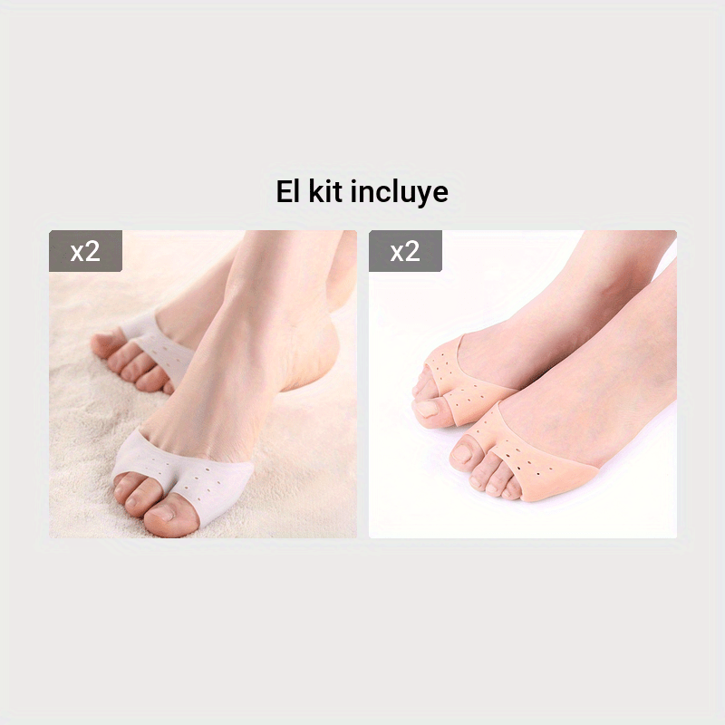 6 bolsas de silicona para los dedos de los pies, almohadillas de gel de  silicona, protectores de dedos de los pies, protector de pie de ballet con