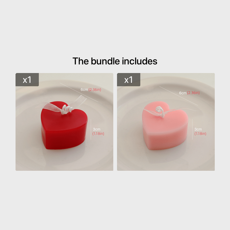 Love Candle Wedding Confession Birthday Fragrance Valentine's Day Gift Red  Heart-shaped Aromatherapy Candle