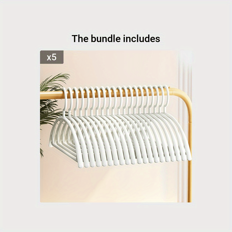 1pc White Anti-slip Hanger Non-marking Plastic Clothes Drying Rack For Home  Use