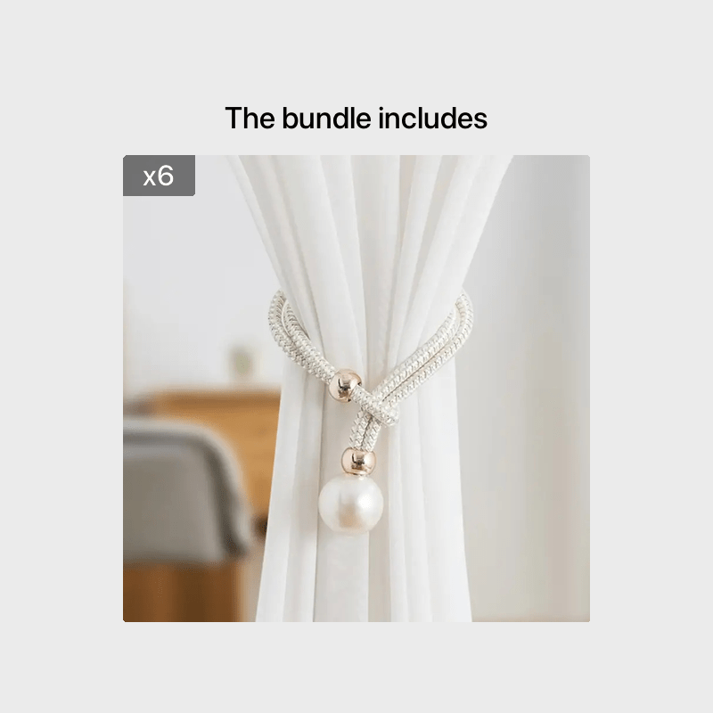 1 Stück Perlenvorhang raffhalter Drapierte Perlen raffhalter