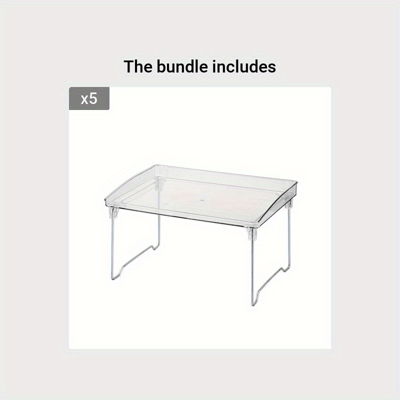 Transparent Single-layer Desktop Storage Rack, Acrylic Cup Holder, Foldable  Clear Stackable Shelf Organizer - Temu