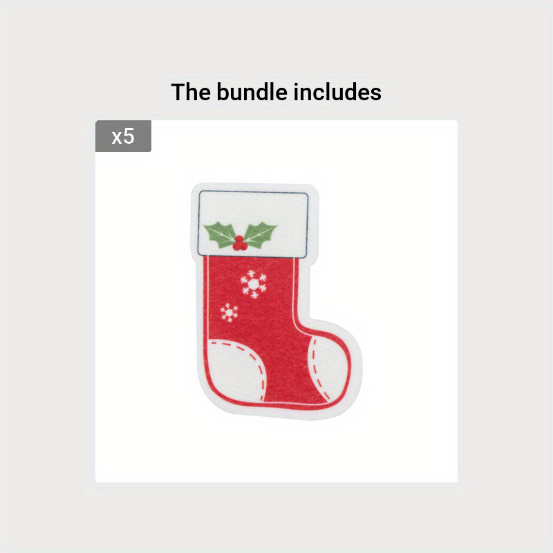 Christmas Printed Dishwashing Sponge Cotton Kitchen Cleaner