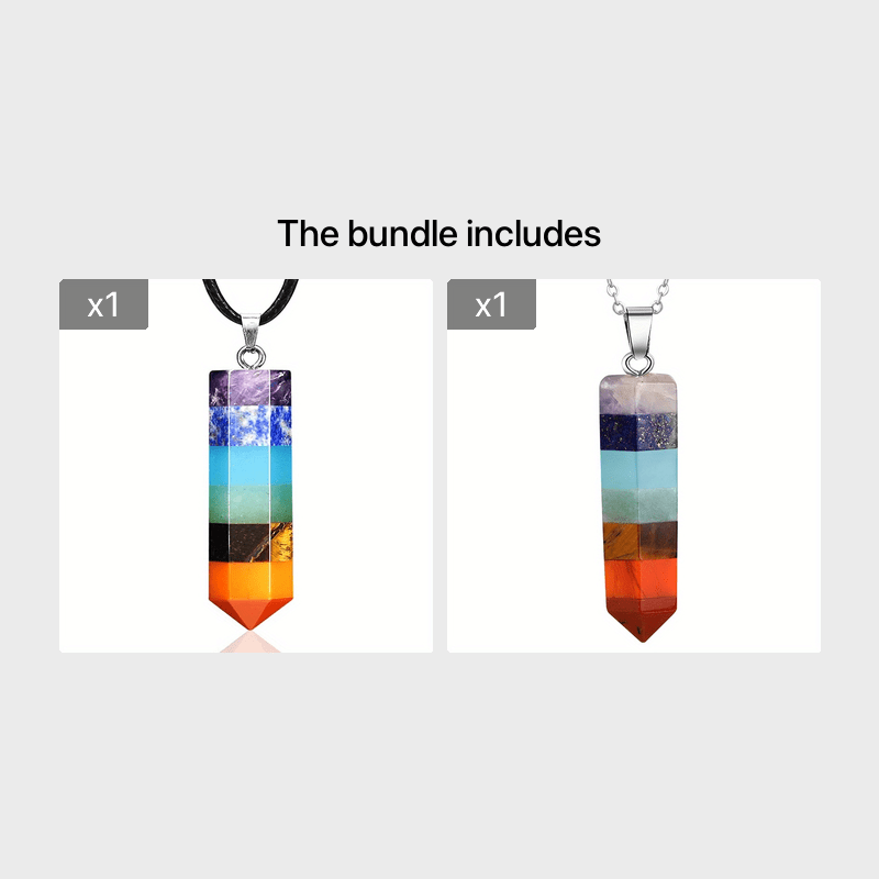 Seven Chakra Natural Stone Pendant
