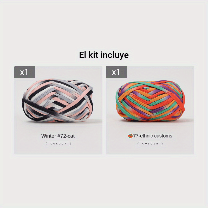 1pc Lana Gruesa Alta Elasticidad, 100% Poliéster, Hilo Grueso Tela Suave  Colores Proyectos Tejido Mano Bolsas, Mantas Cojines. 100g 80m/pc, Compre  , Ahorre