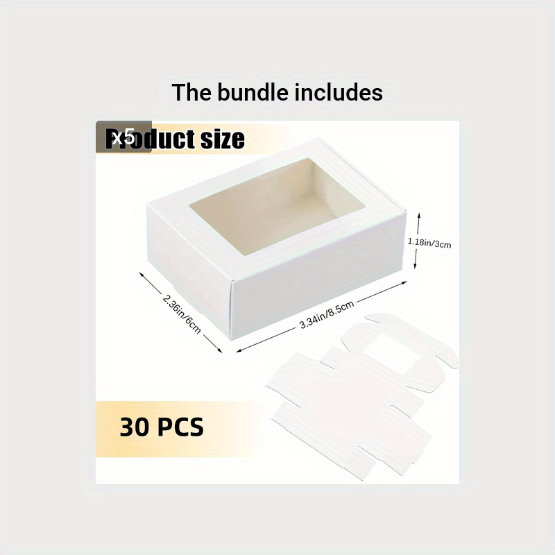 60 Pcs Kraft Soap Box with Window Soap Boxes for Homemade Soap Clear Window  Boxes for Soap Soap Making Supplies Packaging for Bakery Candy Jewelry