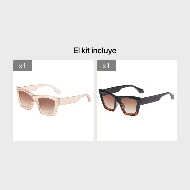 Gafas de sol de moda de ojo de gato para mujer, gafas de sol cuadradas de  gran tamaño con diseño elegante para mujer, gafas de sol de lujo para mujer