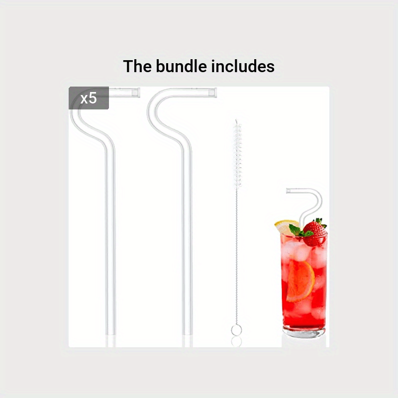 Anti Wrinkle Straw Reusable Glass Straw For Stanley Cup - Temu
