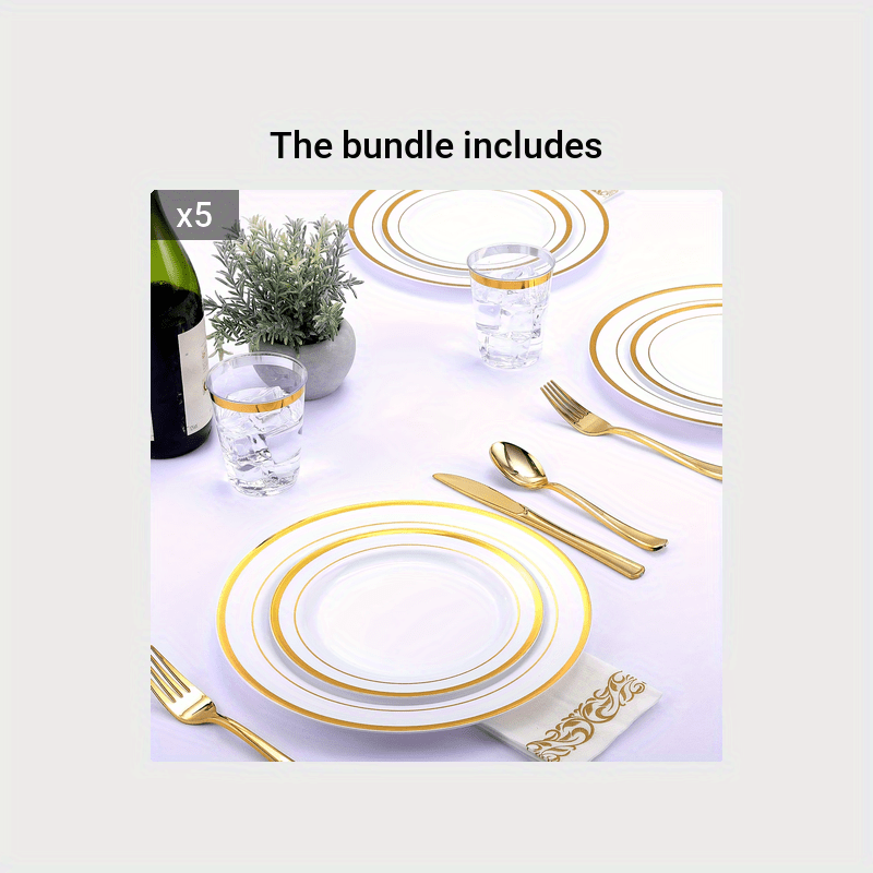 200 Pcs Christmas Disposable Dinnerware Set, Paper Plates Napkins Cup Straw  Plastic Fork Knives Spoon 