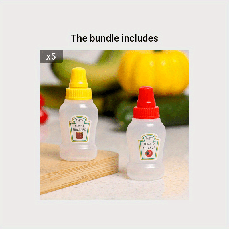 2pcs Mini Sauce Squeeze Bottle