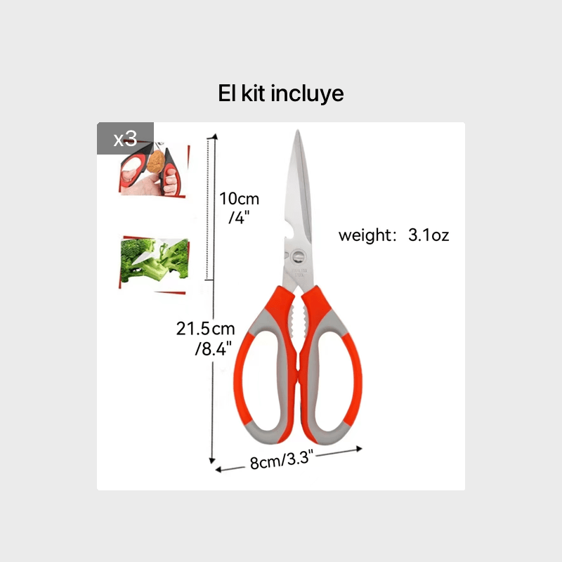 Tijeras De Cocina De 1 Pieza, Tijeras De Cocina, Tijeras Para Carne De Alta  Resistencia, Tijeras Para Aves De Corral, Tijeras Para Cocinar Alimentos  Aptas Para Lavavajillas - Hogar Y Cocina - Temu