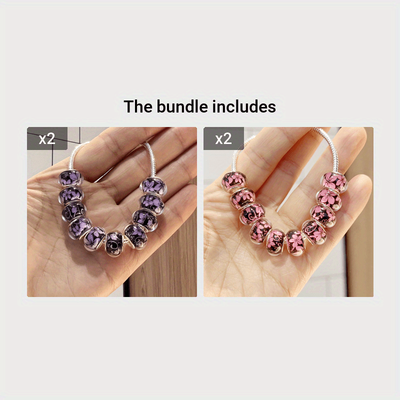Acrylic Beads With Side Hole Ab Color Large Hole - Temu