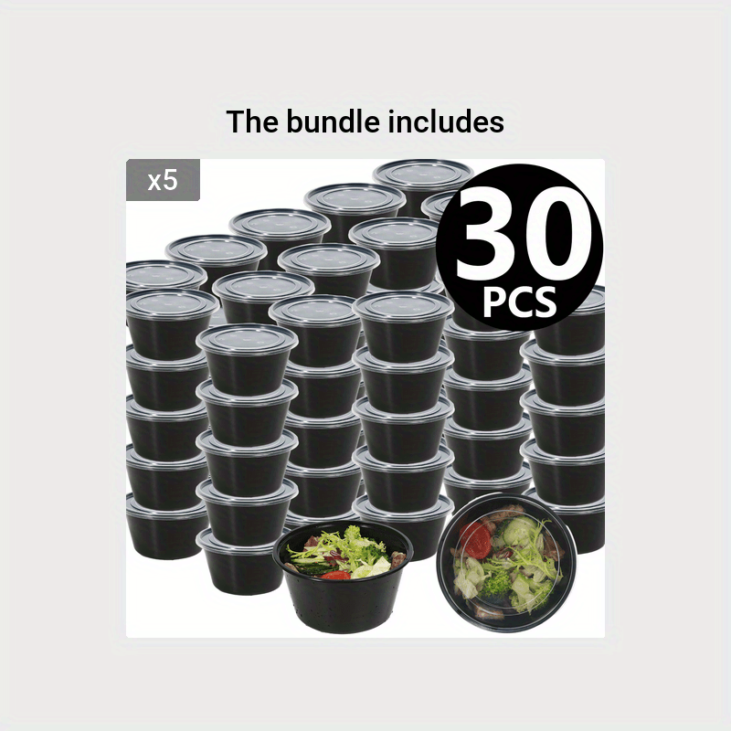 10/30/50pcs, Meal Prep Containers, 450ml/15.2oz Plastic Food Storage  Containers With Lids, To Go Containers, Disposable Lunch Boxes, Bento  Boxes, Kitc