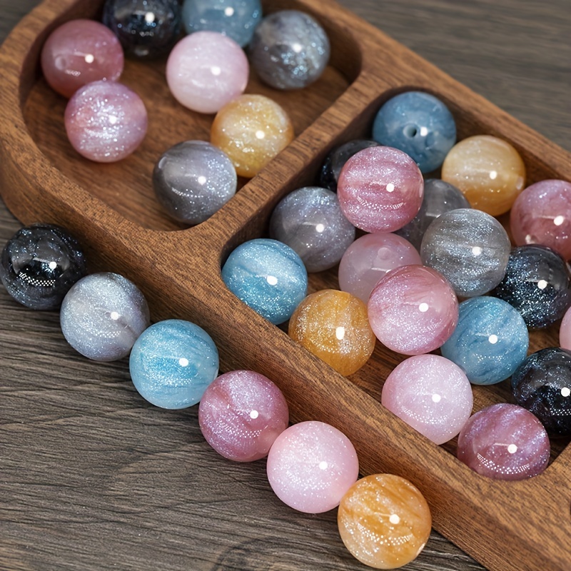 Cuentas de madera Natural para fabricación de joyas, abalorios de colores  sueltos de 10mm, patrón decorativo tallado, bolas redondas, accesorio de  bricolaje - AliExpress