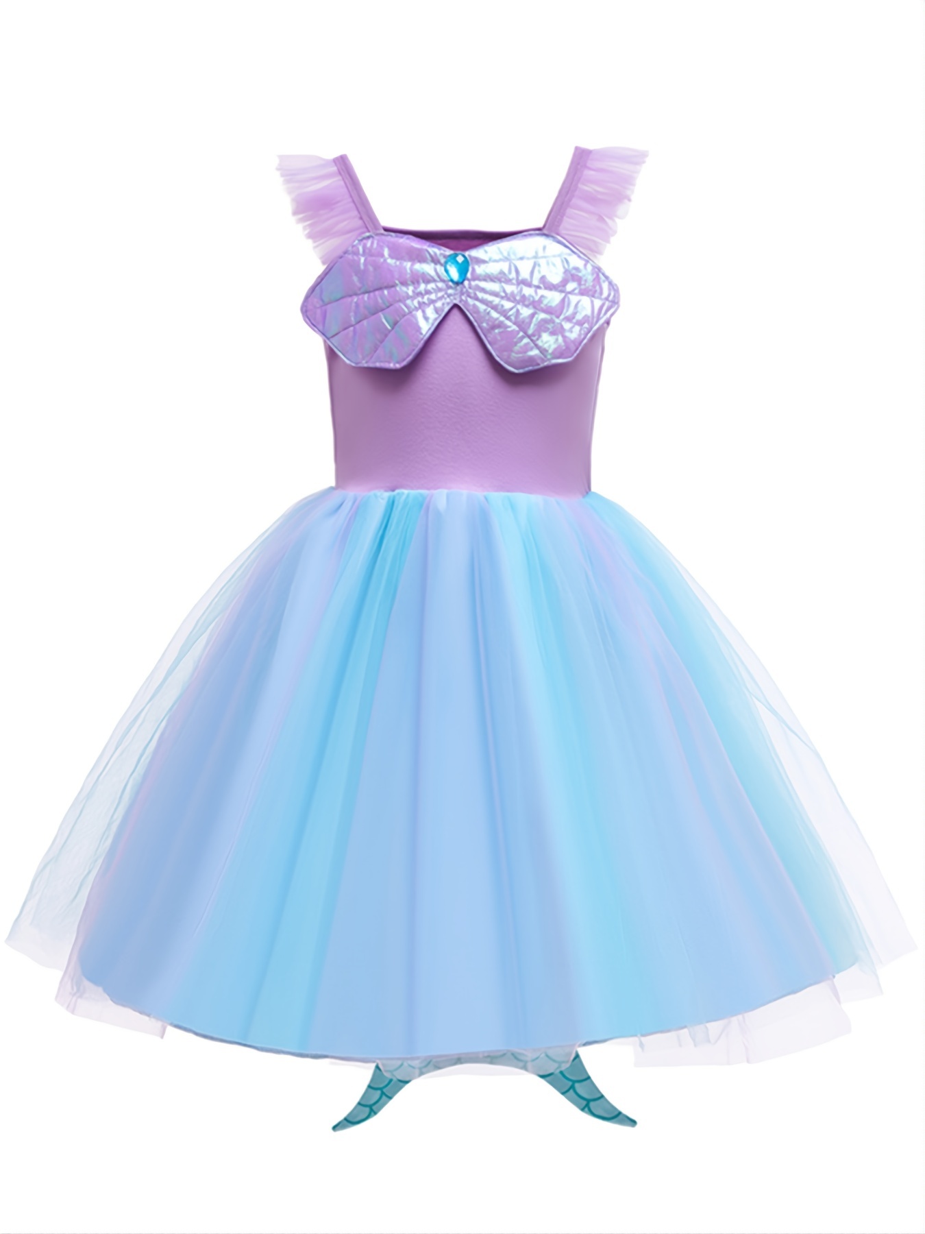 Abito Da Principessa Sirena Bambina 3 9T Abito Da Principessa Con Volant  Moda Bambini Sirena Abito Da Ballo Bambina Costume Da Bagno In Tre Pezzi 3  Costumi Da Bagno Stile Da 11,98 €