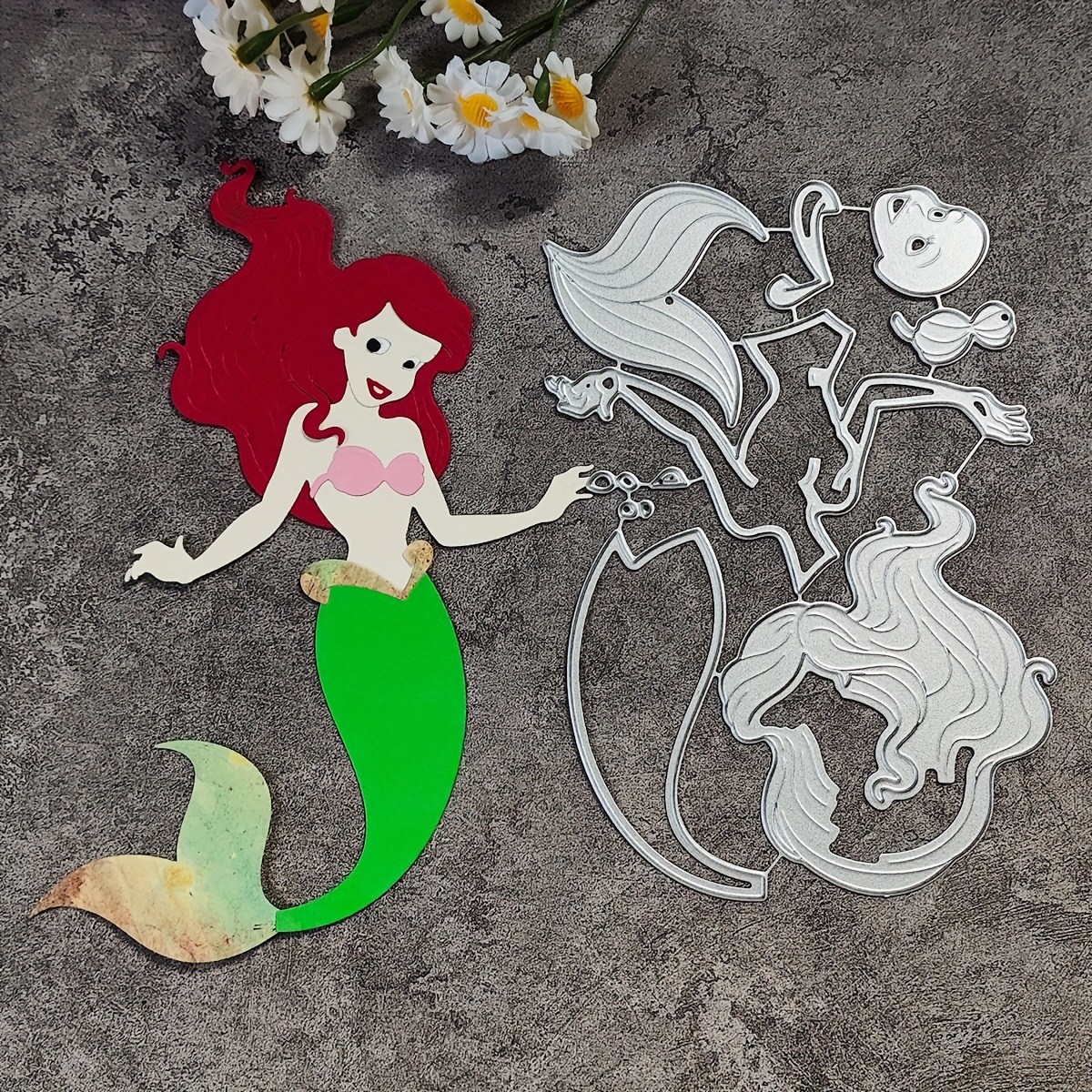 Mermaid Metal Journal Stencils Dolphin Stainless Steel - Temu