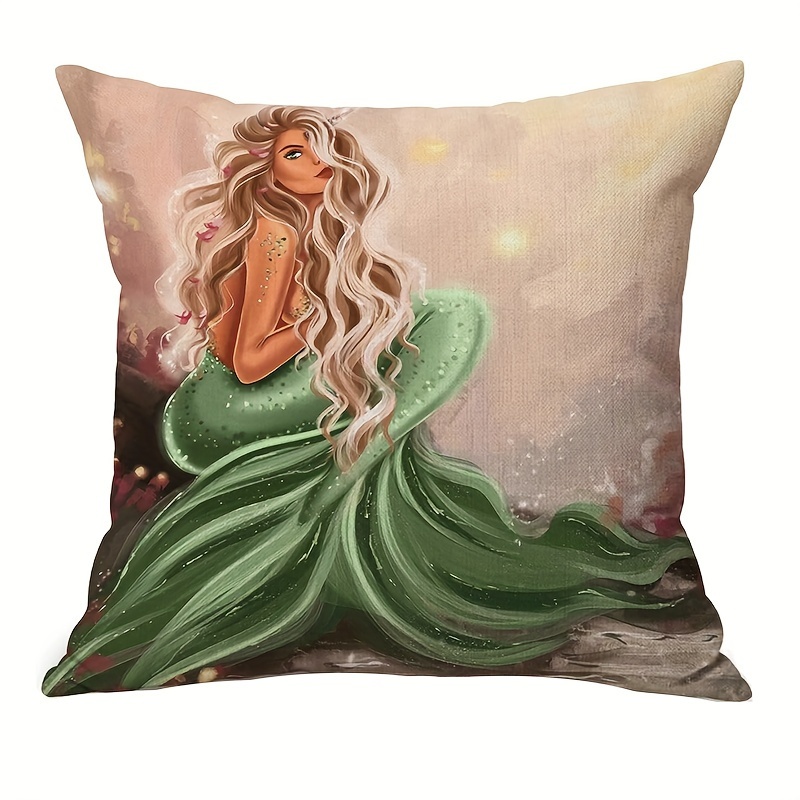 A mermaid hotsell sleeps here pillow