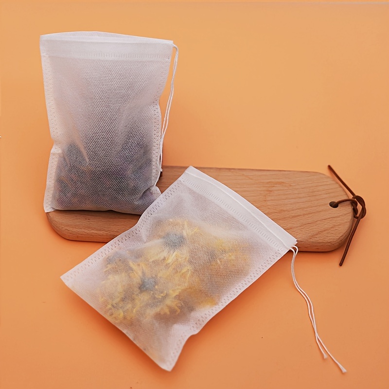 Sachets de thé en tissu non tissé, 100 pièces/lot, sacs filtrants pour thé  aux épices