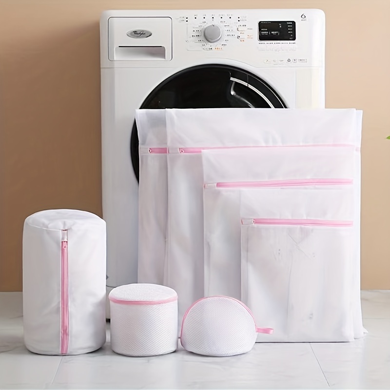 7pcs laundry bag laundry bag garment bag for travel pink garment bag travel  laundry bag delicates bag for washing machine laundry bags mesh wash bags  bra washer protector polyester: Laundry Bags