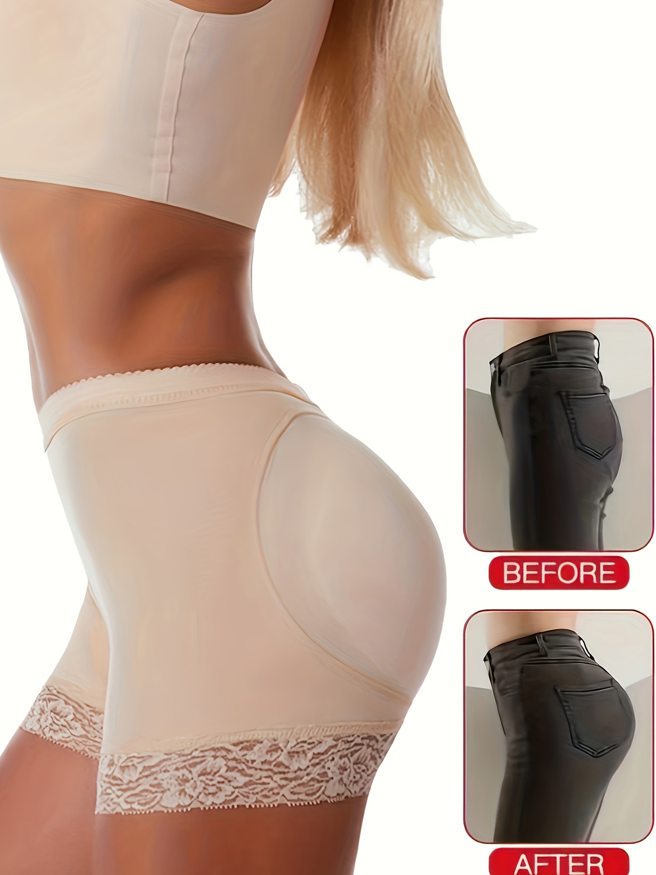 Butt Lifter Padded Shorts For Women, Enhancer Shapewear Shorts Seamless  Tummy Control Panties, Women's Activewear