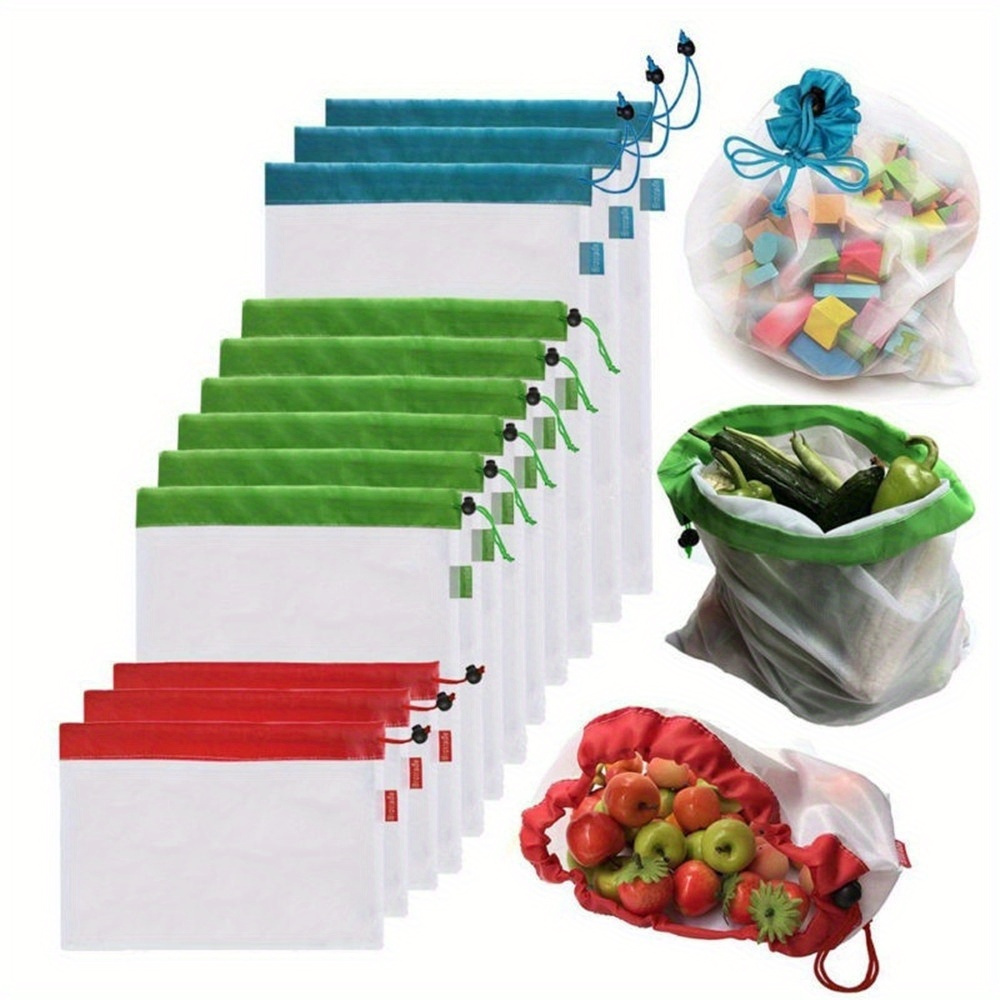  100Pcs Reusable Produce Bags, Shellvcase Onion Fruits Mesh  Produce Bags and Seafood Boil Bags, 24'' Net Storage Bags for Grocery  Shopping Storage of Fruit Vegetable Seafood Toy & Garden Produce(Red) 