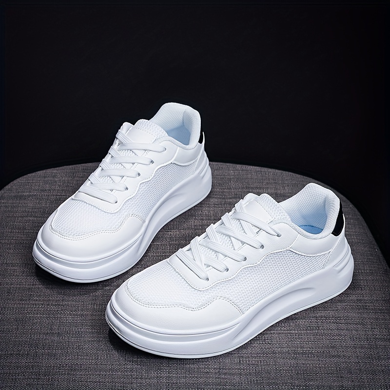 Zapatos Blancos Pequeños Moda Mujer Zapatillas Plataforma - Temu