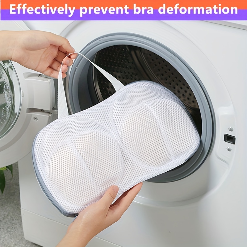 Reusable Cylindrical Laundry Bag With Zip - Anti-deformation Bra And Briefs Washing  Bag For Washing Machines - Mesh Design For Easy Cleaning And Organization -  Temu