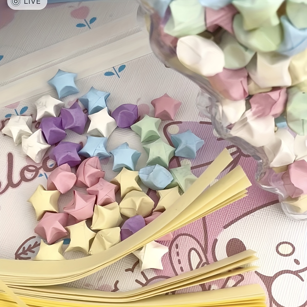 4 Pack of Star Origami Paper Star Paper Strip Decorative Origami Stars Paper Stars Paper Strips, Size: 5.91 x 3.94 x 1.97