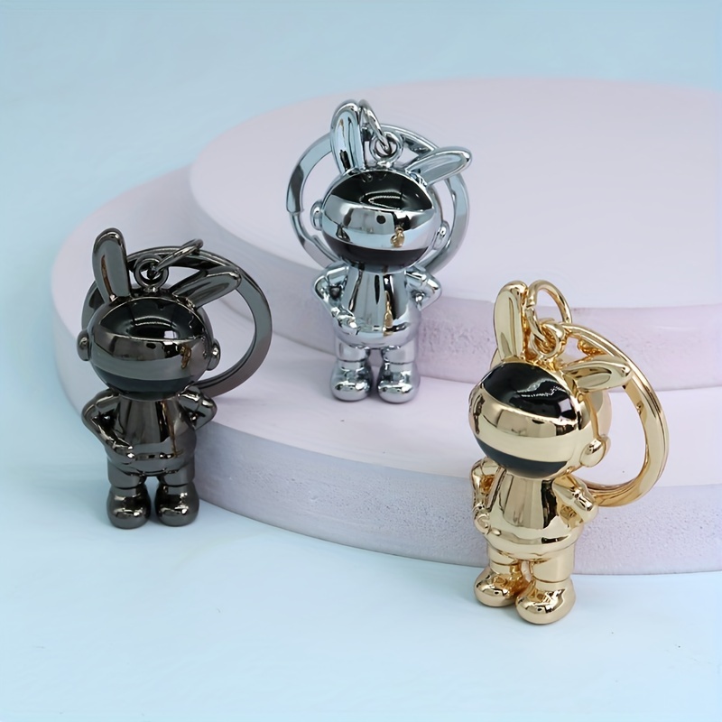 Cute Bear & Astronaut Charm Keychain - Add A Touch Of Fun To Your Bag Or  Car! - Temu