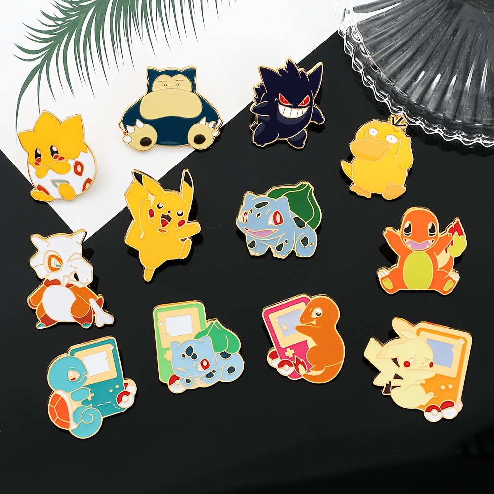 Los personajes principales de la colección de pegatinas de pokémon