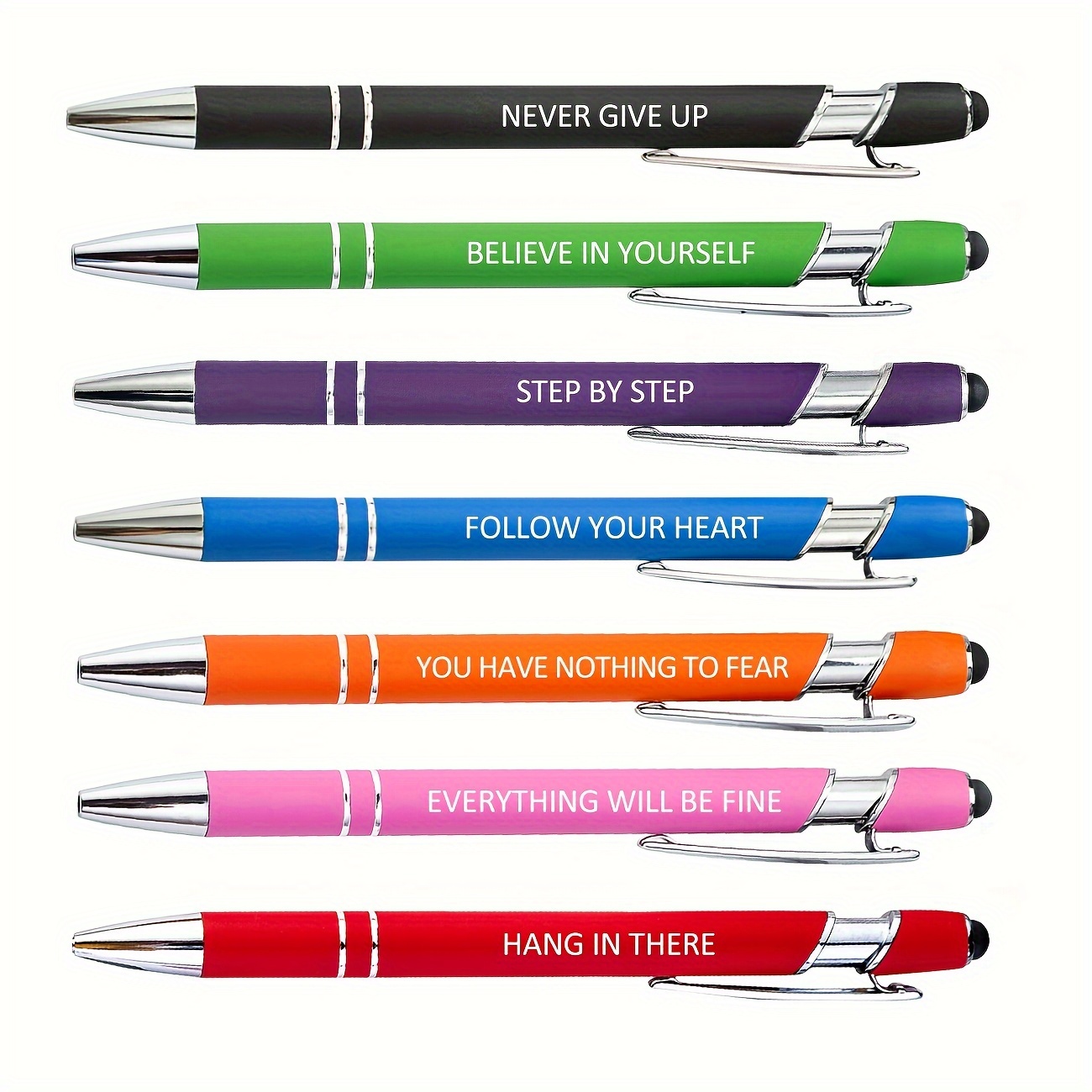 7Pcs Swear Word Daily Pen Set Smooth Writing Comfortable Pen for