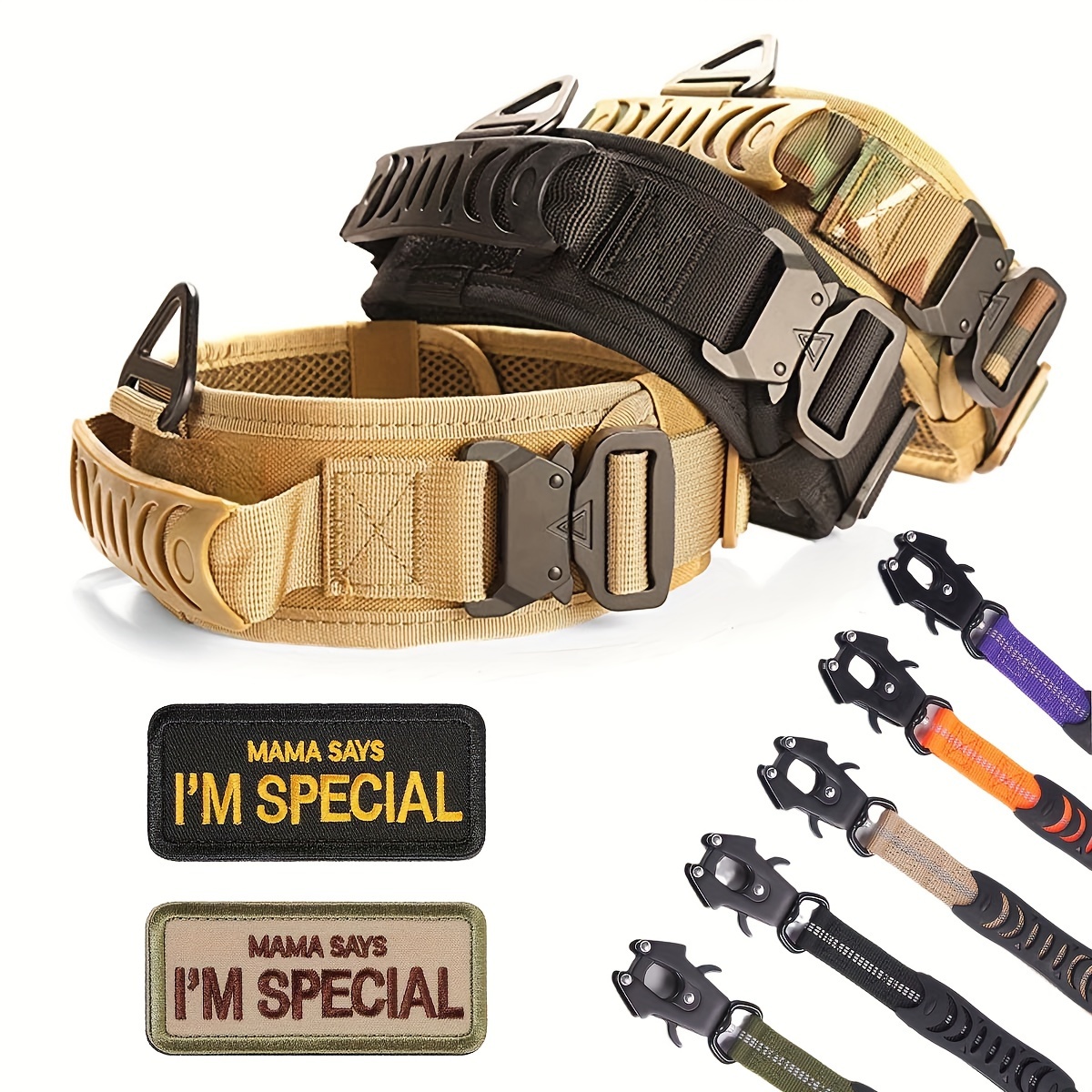  Collar táctico para perro Airtag con funda de soporte para  AirTag – Collar de perro resistente para perros extragrandes, collares  militares ajustables con asa – Collares perfectos para entrenamiento, :  Productos