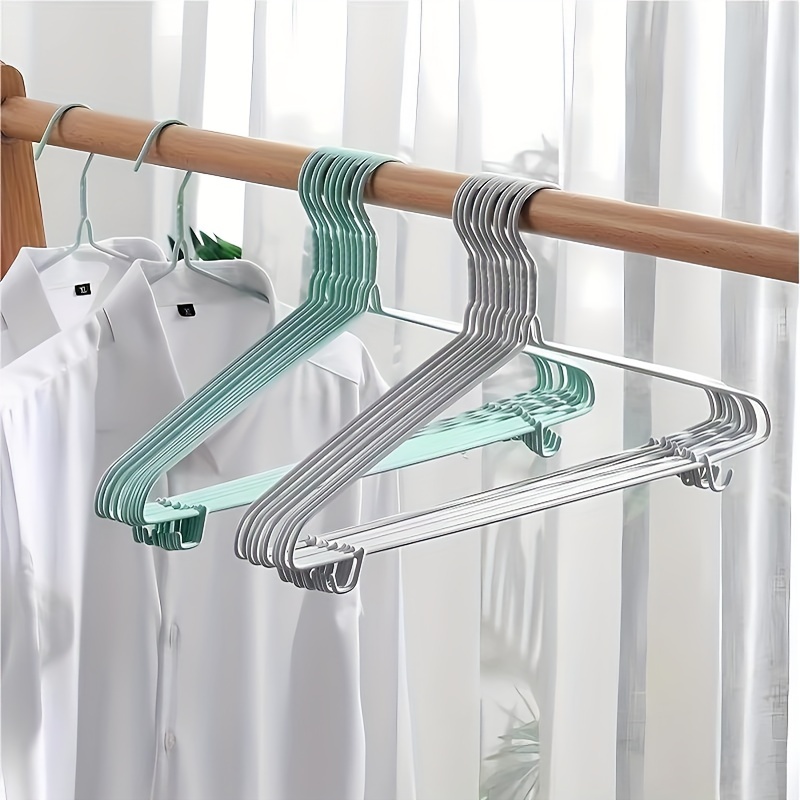 Coat Hangers 40 Pack Clothes Hangers, Seropy Metal Hangers Heavy Duty Wire  Hangers with Non Slip Notch, Ultra Thin Stainless Steel Hangers Space