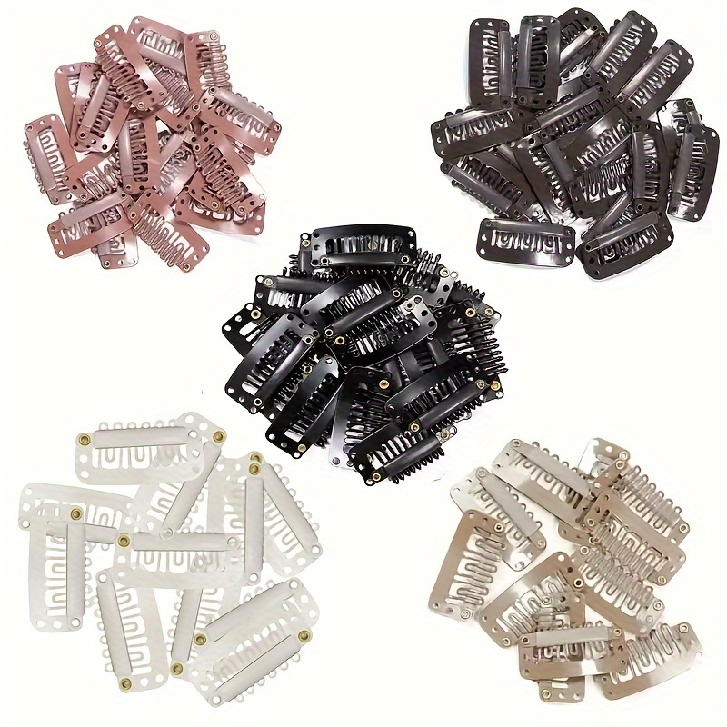 100pcs hair clip in extensions wig clips to secure wig no sew wig 